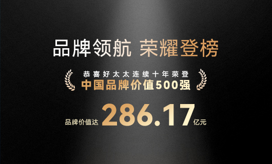 连续10年！必威官方网站/app/ios/安卓/在线/注册,蝉联“中国品牌价值500强”，品牌价值286.17亿元